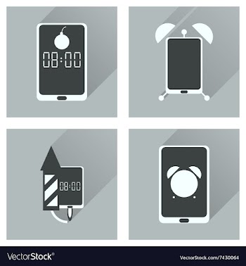 Concept of flat icons with long shadow Mobile vector image