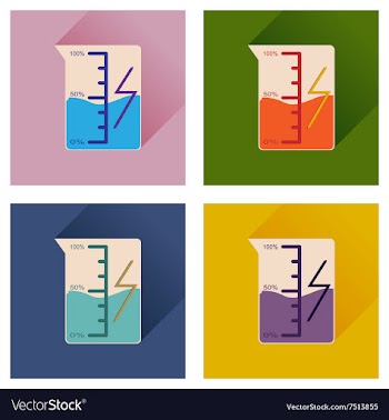 Concept of flat icons with long shadow mobile vector image