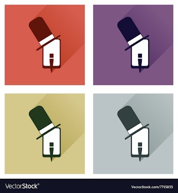 Concept of flat icons with long shadow mobile vector image