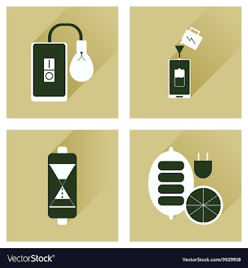 Concept of flat icons with long shadow mobile vector image