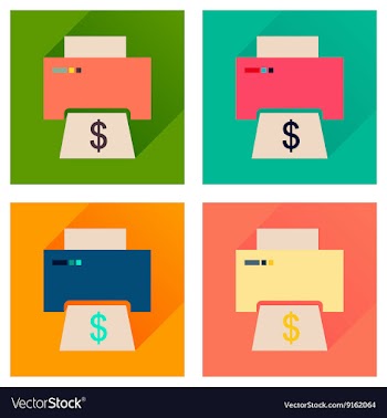 Concept of flat icons with long shadow money vector image