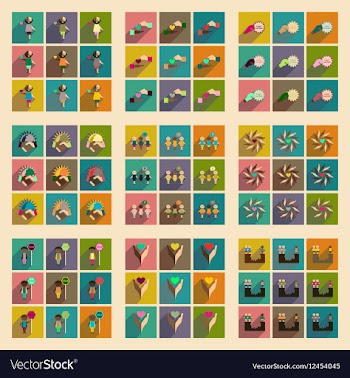 Concept of flat icons with long shadow no racism vector image