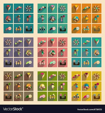 Concept of flat icons with long shadow no racism vector image