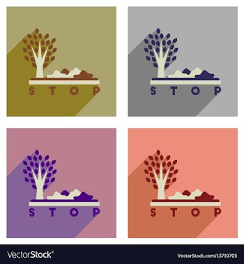 Concept of flat icons with long shadow no vector image