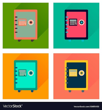 Concept of flat icons with long shadow safe vector image