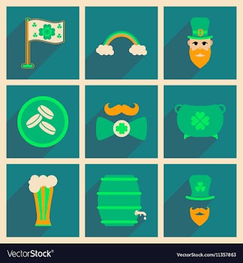 Concept of flat icons with long shadow St vector image