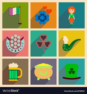 Concept of flat icons with long shadow St vector image