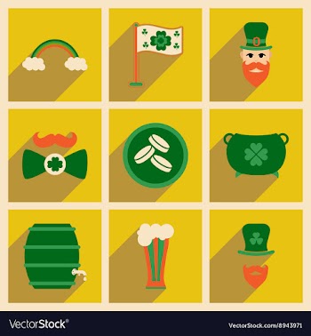Concept of flat icons with long shadow St vector image