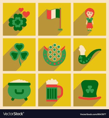 Concept of flat icons with long shadow St vector image