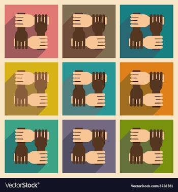 Concept of flat icons with long shadow support vector image