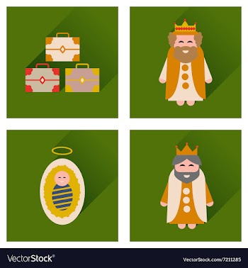 Concept of flat icons with long shadow Traditional vector image