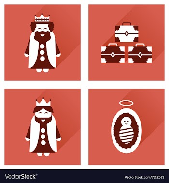 Concept of flat icons with long shadow Traditional vector image