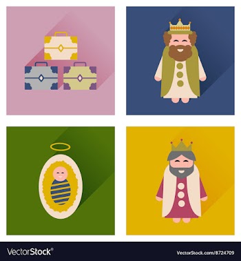 Concept of flat icons with long shadow Traditional vector image