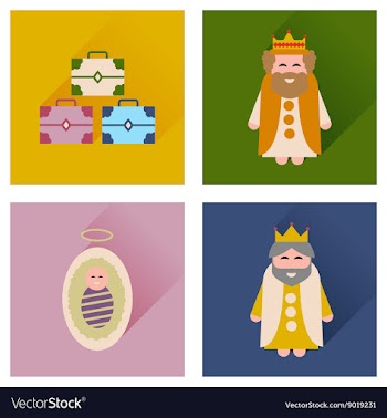 Concept of flat icons with long shadow Traditional vector image