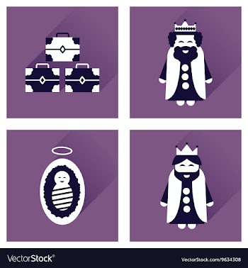 Concept of flat icons with long shadow Traditional vector image
