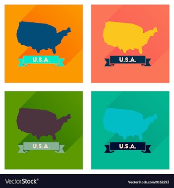 Concept of flat icons with long shadow united vector image