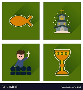 Concept of flat icons with long shadow vector image