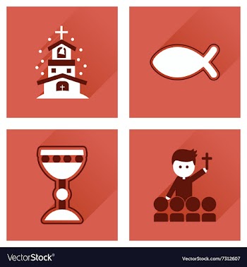 Concept of flat icons with long shadow vector image