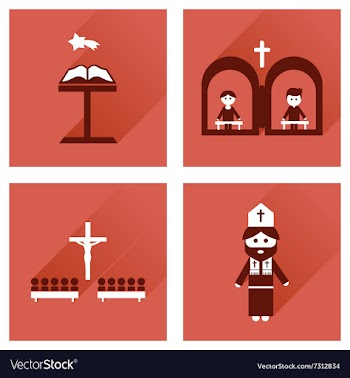 Concept of flat icons with long shadow vector image