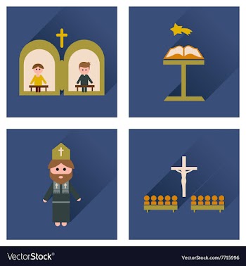 Concept of flat icons with long shadow vector image