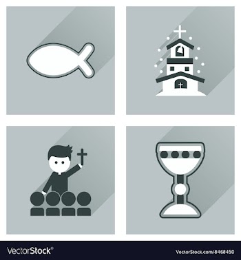 Concept of flat icons with long shadow vector image