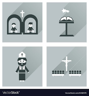 Concept of flat icons with long shadow vector image