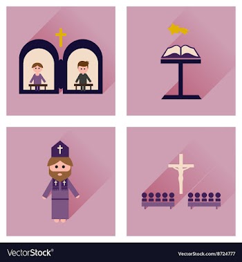 Concept of flat icons with long shadow vector image
