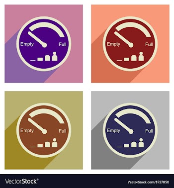 Concept of flat icons with long shadow vector image