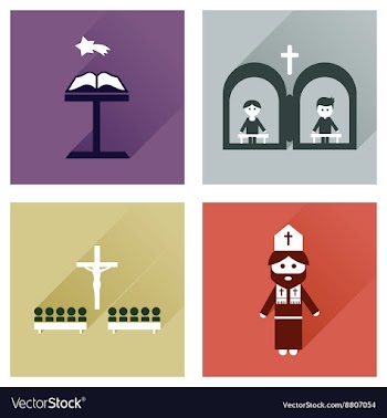 Concept of flat icons with long shadow vector image
