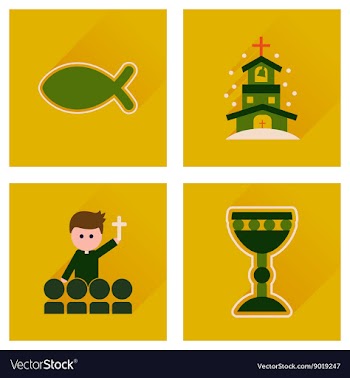 Concept of flat icons with long shadow vector image