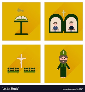 Concept of flat icons with long shadow vector image