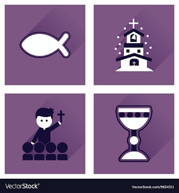 Concept of flat icons with long shadow vector image
