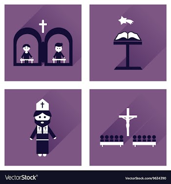 Concept of flat icons with long shadow vector image