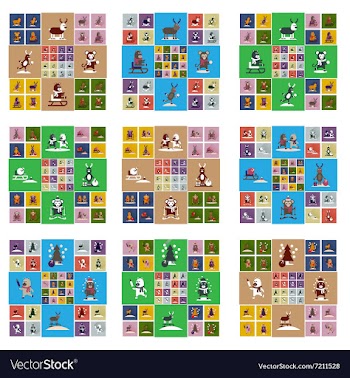 Concept of flat icons with long shadow winter vector image