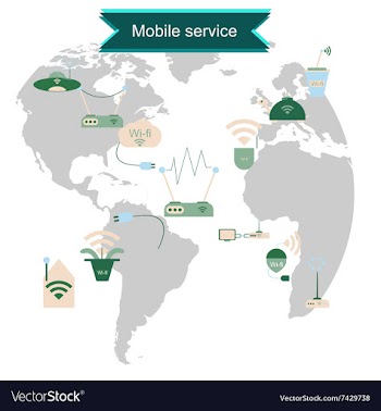Concept of flat icons with long shadow world vector image