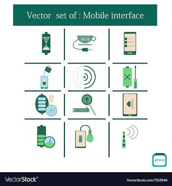 Concept of flat icons with long shadow world vector image