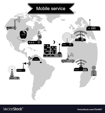 Concept of flat icons with long shadow world vector image