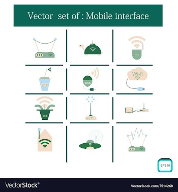 Concept of flat icons with long shadow world vector image