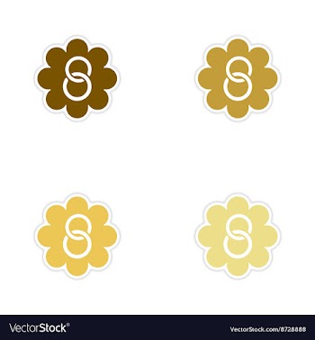 Concept of paper stickers on white background vector image