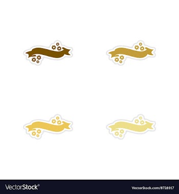 Concept of paper stickers on white background vector image