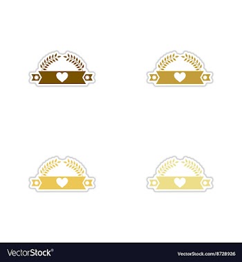 Concept of paper stickers on white background vector image
