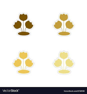 Concept of paper stickers on white background vector image
