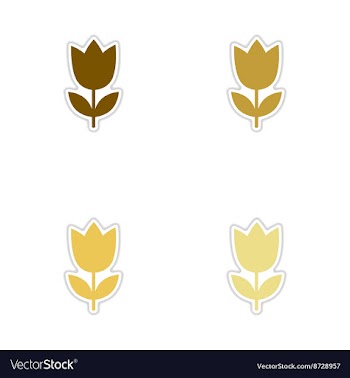 Concept of paper stickers on white background vector image
