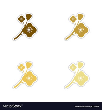 Concept of paper stickers on white background vector image