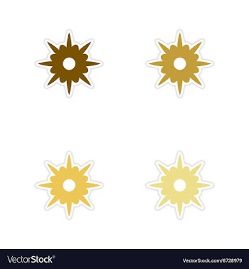 Concept of paper stickers on white background vector image