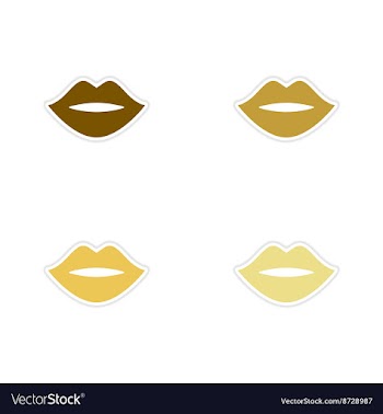 Concept of paper stickers on white background vector image