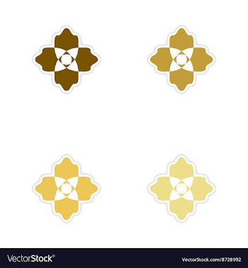 Concept of paper stickers on white background vector image