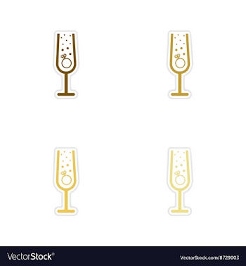 Concept of paper stickers on white background vector image