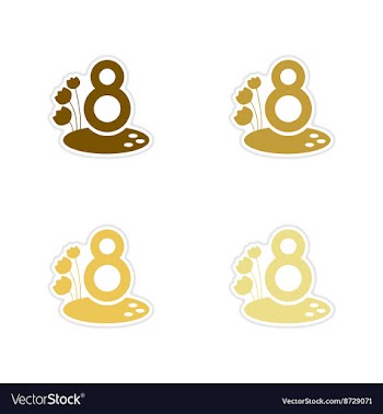 Concept of paper stickers on white background vector image