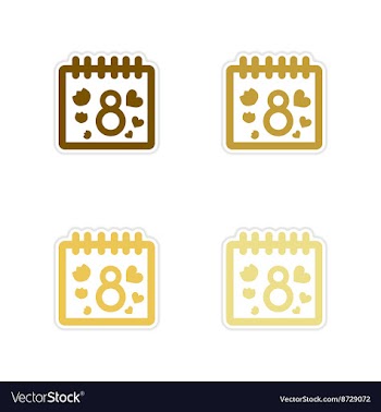 Concept of paper stickers on white background vector image